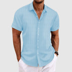 Théo – Korte mouwen gestreepte blouse heren