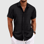 Théo – Korte mouwen gestreepte blouse heren