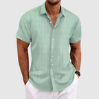 Théo – Korte mouwen gestreepte blouse heren