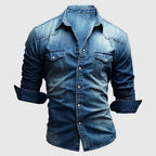Hugo – Denim blouse met lange mouwen heren
