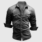 Hugo – Denim blouse met lange mouwen heren